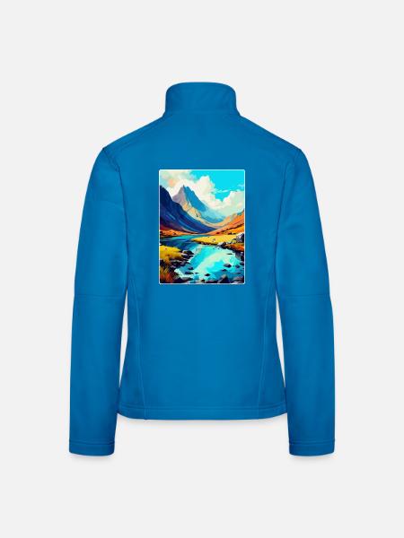 Snowdonia Wales Uk Vintage Travel Poster Souvenir - Women's Softshell Jacket - light blue