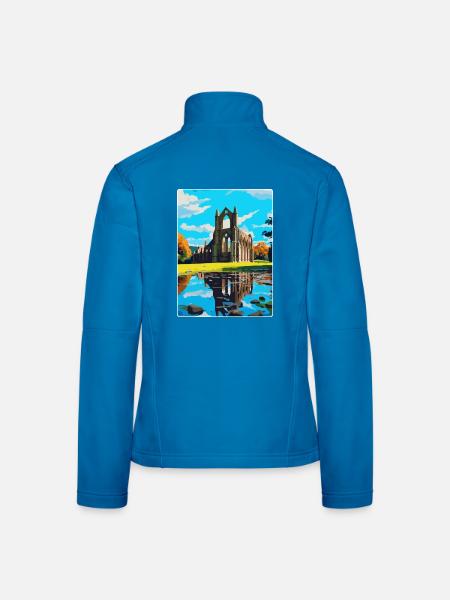 Bolton Abbey England Uk Reise Poster Souvenir WPA - Frauen Softshelljacke - Lichtblau - Hinten