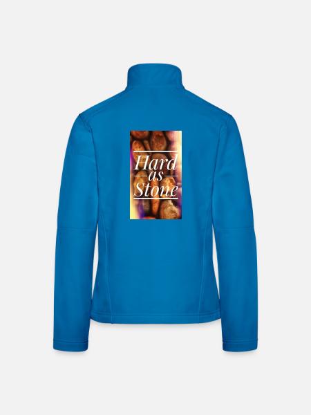 Hart wie Stein Typografie - Frauen Softshelljacke - Lichtblau - Hinten
