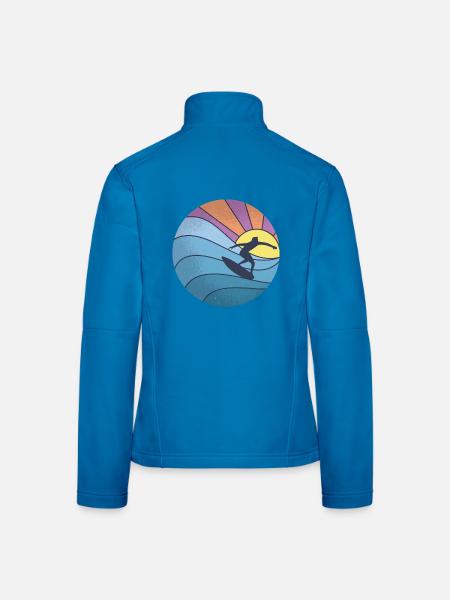 Surf en mer au soleil - Veste en tissu softshell Femme - bleu clair
