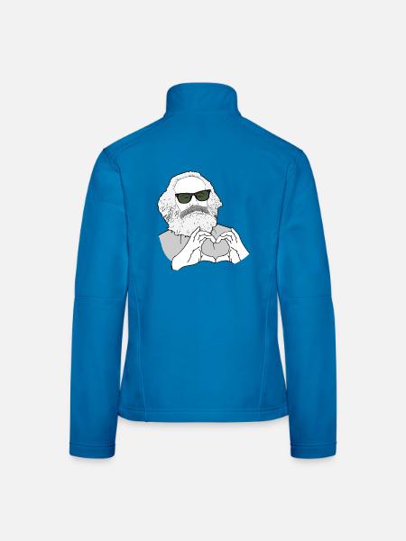 Karl Marx Hände bilden ein Herz Marxisten - Frauen Softshelljacke - Lichtblau