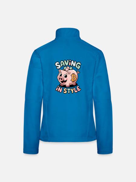 Saving In Style - Women's Softshell Jacket - light blue - Back