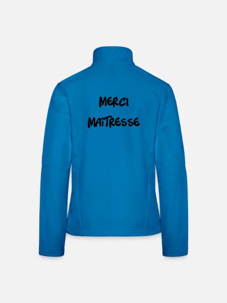 MERCI. MAÎTRESSE. MAÎTRE. MERCI MAÎTRESSE - Veste en tissu softshell Femme - bleu clair - Dos