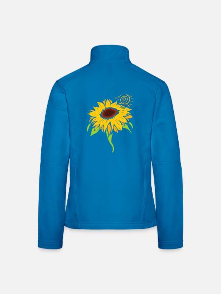 Sonnenblume gelbe Blüte Sommer Geschenk - Frauen Softshelljacke - Lichtblau