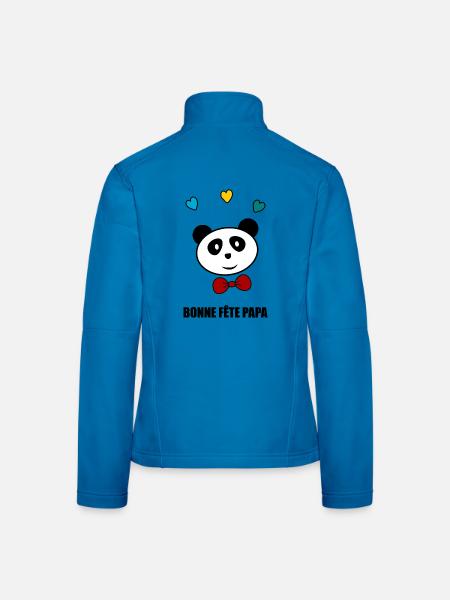 - GUTE PARTY, DAD. - DAD. VATERTAG. Frohe Party - Frauen Softshelljacke - Lichtblau - Hinten
