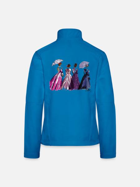 Arlesischer Regenschirm - Frauen Softshelljacke - Lichtblau