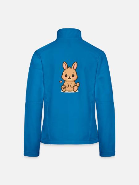 Kleines Häschen – flauschig & süß - Frauen Softshelljacke - Lichtblau