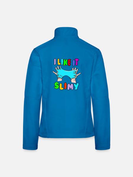 I like it Slimy Schleim Fluffy Drizzly Cloud - Frauen Softshelljacke - Lichtblau - Hinten