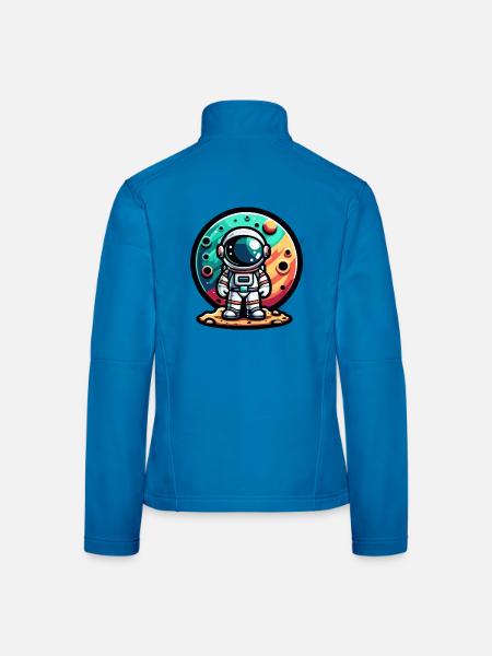 Kleiner Astronaut – Zwei Welten - Frauen Softshelljacke - Lichtblau