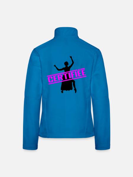 ZERTIFIZIERTER BESTER LEHRER - Frauen Softshelljacke - Lichtblau - Hinten