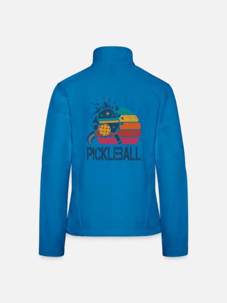 Pickleball - 2 - Frauen Softshelljacke - Lichtblau - Hinten