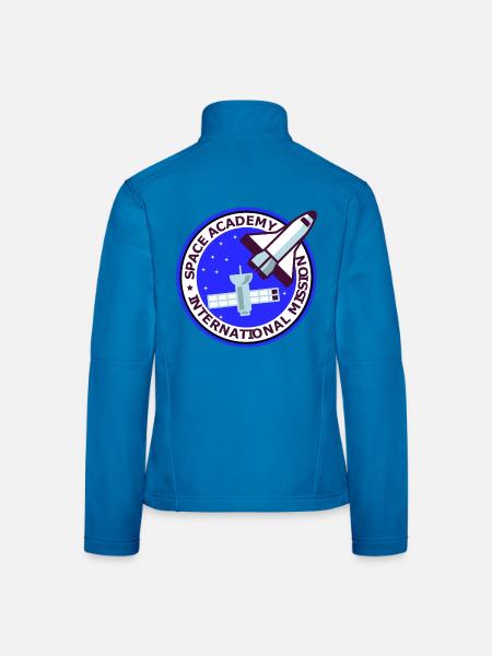 Space Academy International bleu Vintage - Frauen Softshelljacke - Lichtblau - Hinten