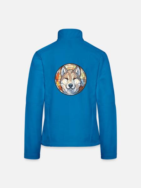 Nördliche Inuit-Hunderasse Aquarell-Illustration - Frauen Softshelljacke - Lichtblau