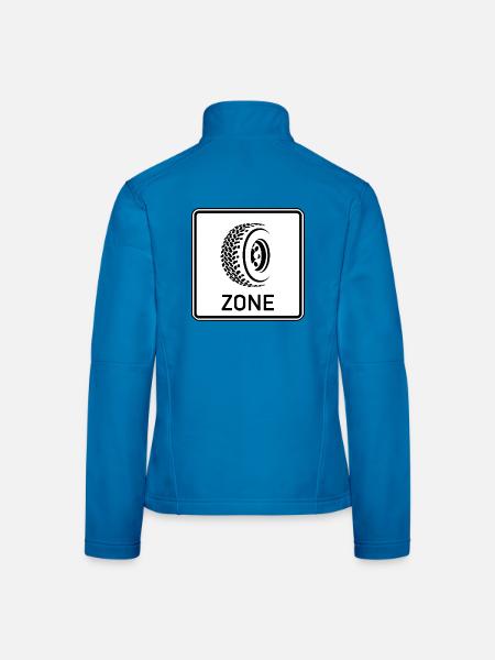 Zone Off Road Schild - Frauen Softshelljacke - Lichtblau - Hinten