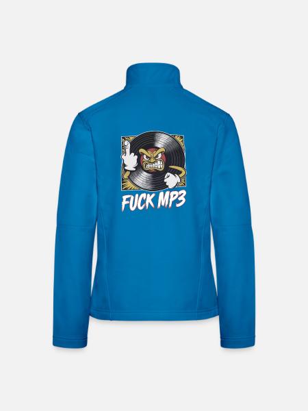 Fuck MP3 - Frauen Softshelljacke - Lichtblau - Hinten