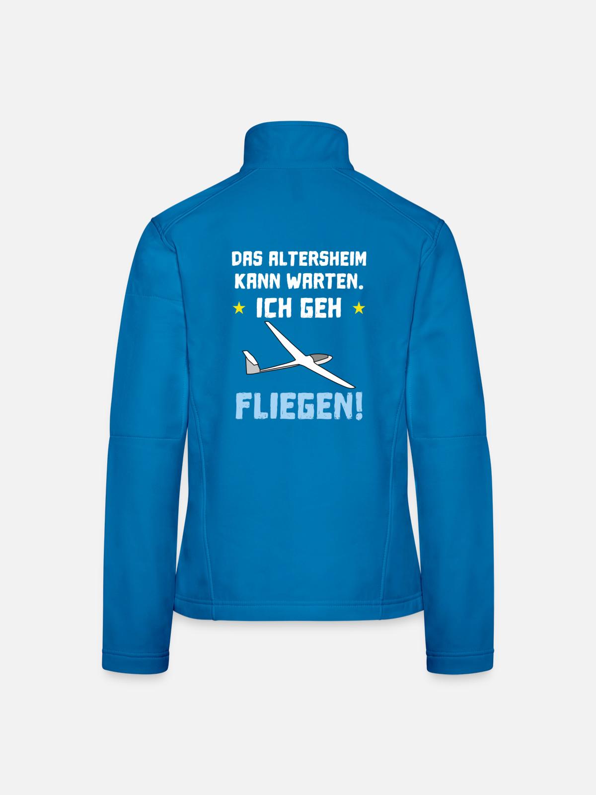 das altersheim kann warten - Frauen Softshelljacke - Lichtblau - Hinten