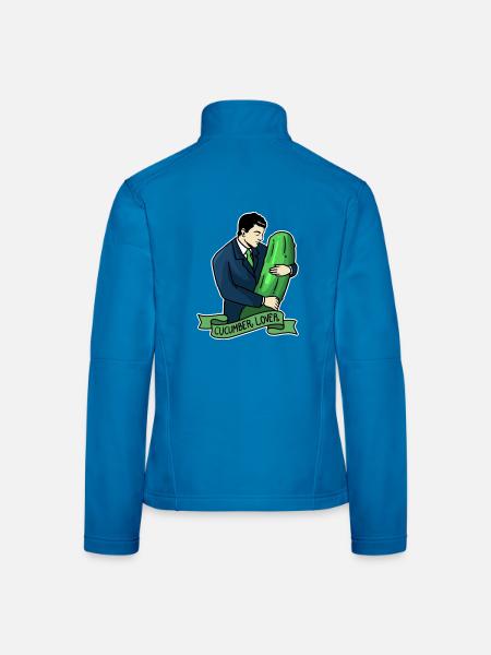 Knackiger Gurkenliebhaber Veganer - Frauen Softshelljacke - Lichtblau - Hinten