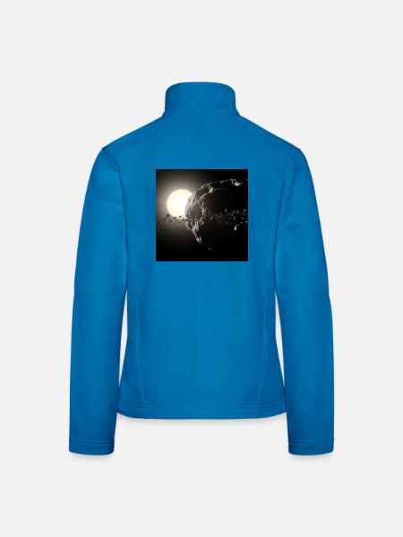 Mond und Sternenhimmel - Frauen Softshelljacke - Lichtblau
