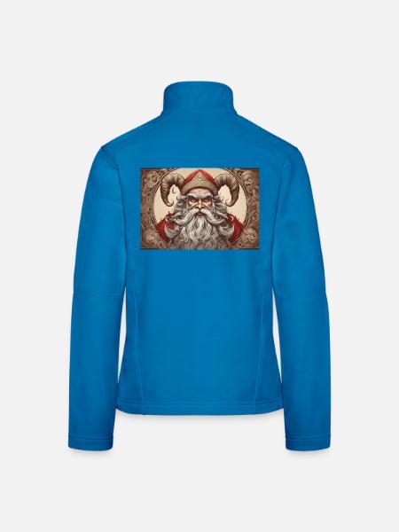 vintage Santa Claus - Frauen Softshelljacke - Lichtblau