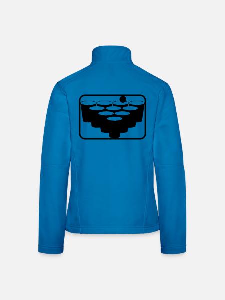 beerpong logo - Frauen Softshelljacke - Lichtblau - Hinten