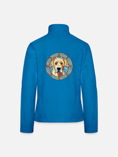 Kangal Hunderasse Buntes Aquarell - Frauen Softshelljacke - Lichtblau - Hinten