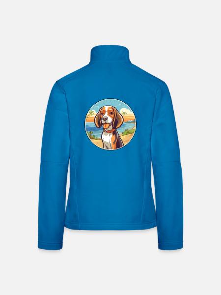 Kerry Beagle Hund Rasse Cartoon Kawaii Clipart Hund - Frauen Softshelljacke - Lichtblau - Hinten