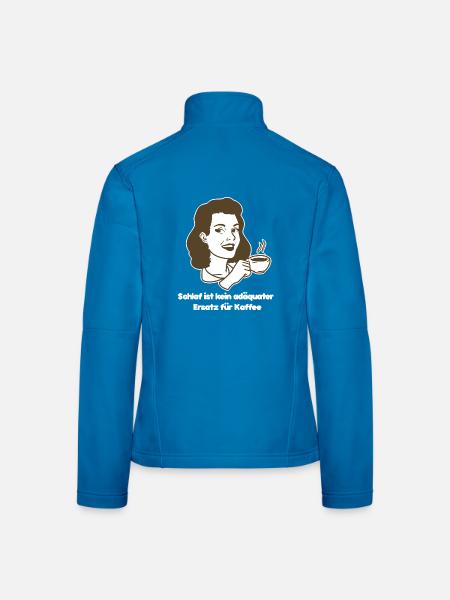 Koffeinsüchtiger Workaholic Barista - Frauen Softshelljacke - Lichtblau - Hinten