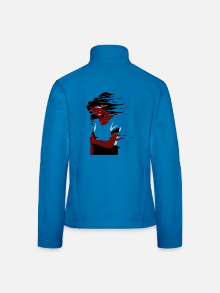 Women - Frauen Softshelljacke - Lichtblau - Hinten