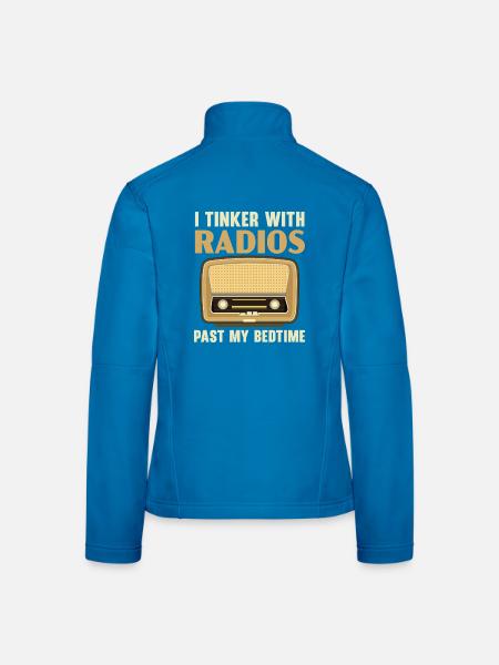 Ich bastle mit Radios nach der Schlafenszeit Ham R - Frauen Softshelljacke - Lichtblau - Hinten