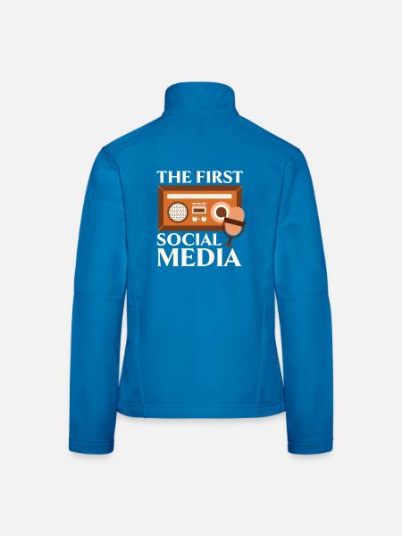 Der erste Social Media-Funker Amateurfunk - Frauen Softshelljacke - Lichtblau - Hinten