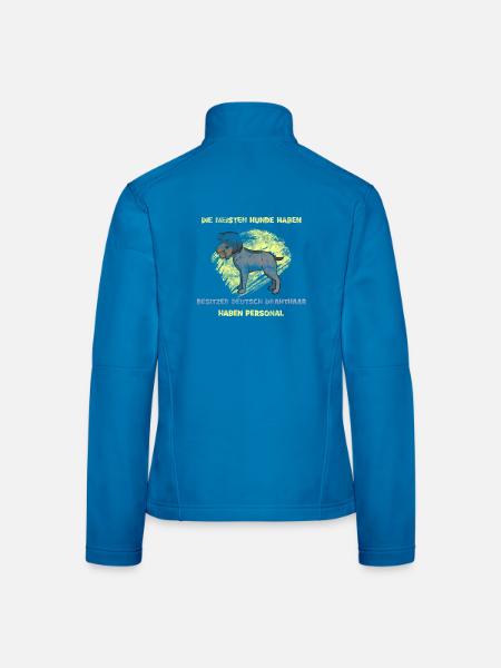 Deutsch Drathaar Hund Jagdhund - Frauen Softshelljacke - Lichtblau