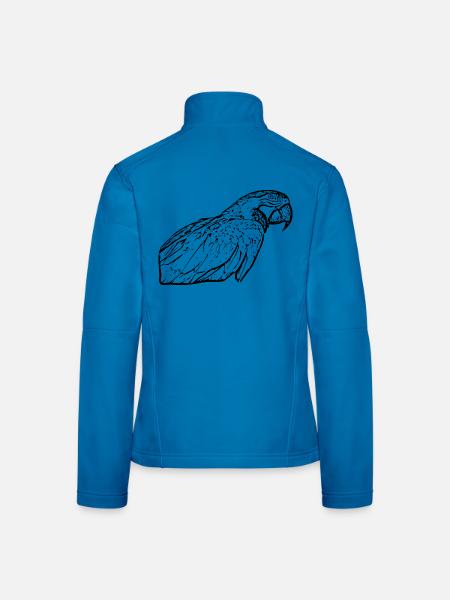Papageien - Frauen Softshelljacke - Lichtblau
