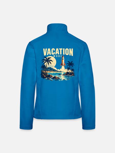 Urlaubsmodus-38cm - Frauen Softshelljacke - Lichtblau