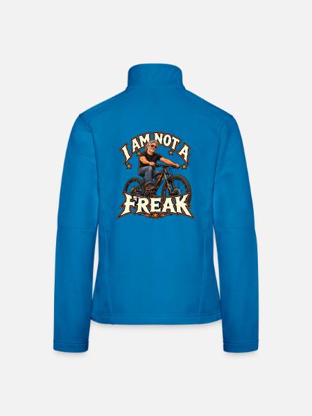 I Am Not a Freak – Bike Rebel - Frauen Softshelljacke - Lichtblau
