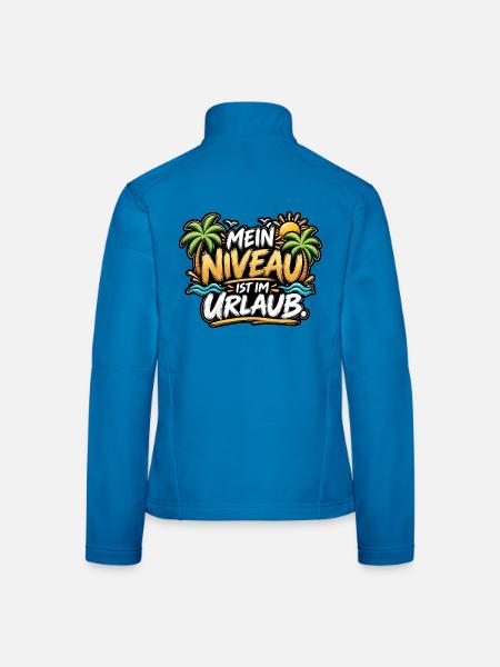 Mein Urlaub ist im Urlaub - Frauen Softshelljacke - Lichtblau - Hinten