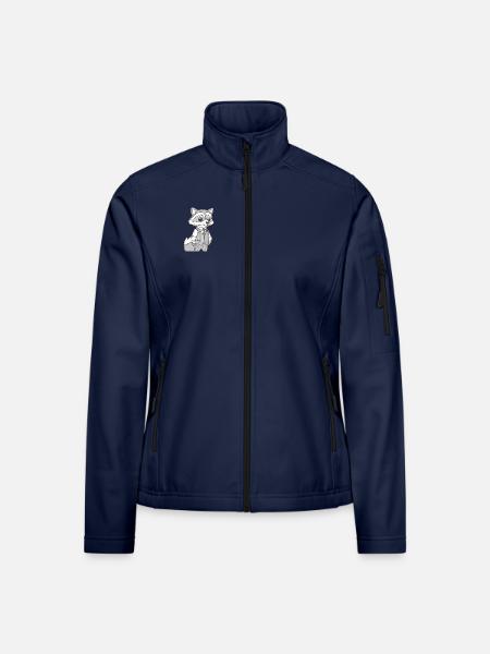Renard occupé - Veste en tissu softshell Femme - bleu marine - Devant