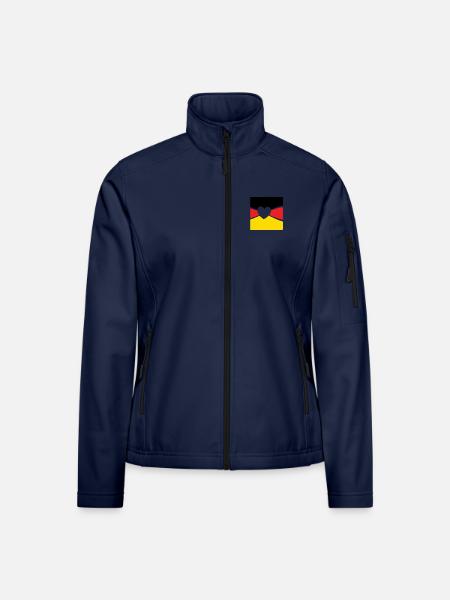 Deutschland Herz - Frauen Softshelljacke - Navy
