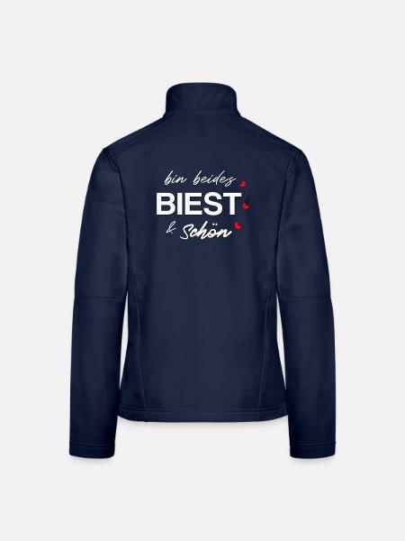 Biest schön und Biest - Frauen Softshelljacke - Navy - Hinten