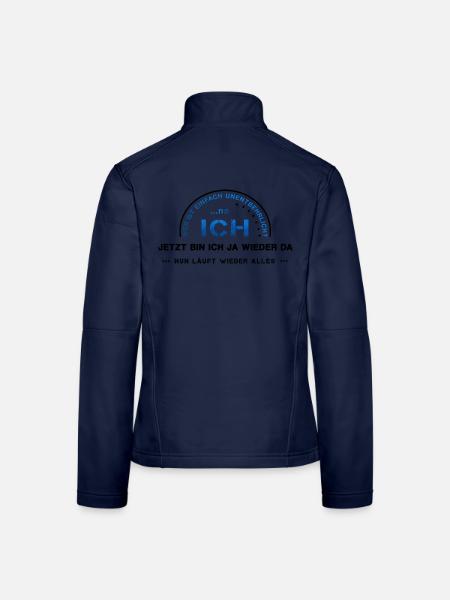 unentbehrlich Chef ich - Frauen Softshelljacke - Navy - Hinten