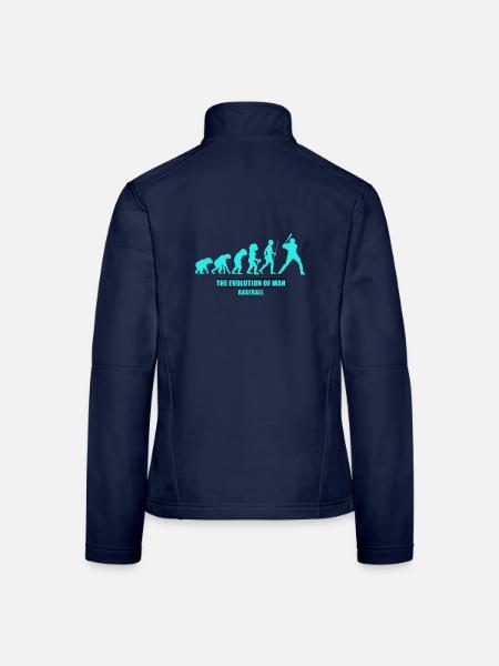 Evolution man baseball - Frauen Softshelljacke - Navy - Hinten
