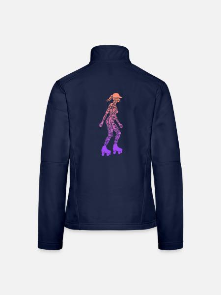Rollschuh Roller Skating Mädchen Rollschuhe - Frauen Softshelljacke - Navy
