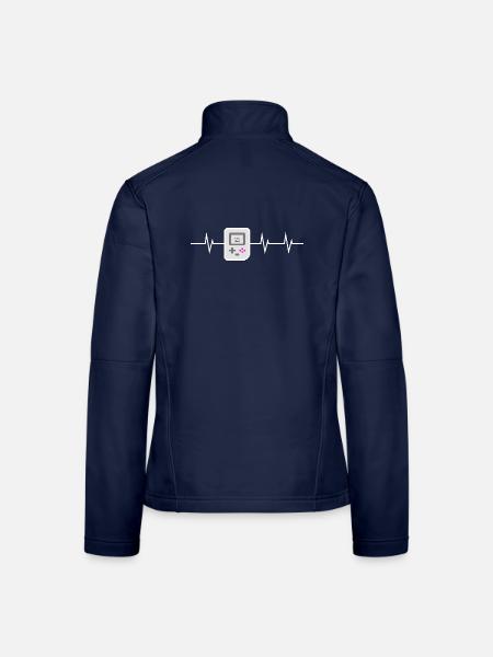 Press Start - I love Retro Gaming - Frauen Softshelljacke - Navy - Hinten