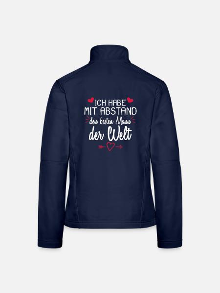 Ich habe mit Abstand den besten Mann der Welt - Frauen Softshelljacke - Navy - Hinten