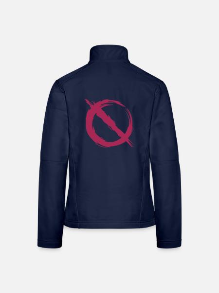 Verbot verboten Symbol - Frauen Softshelljacke - Navy - Hinten