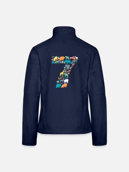 7.Geburtstag Kindergeburtstag 7 Jahre Alt - Frauen Softshelljacke - Navy