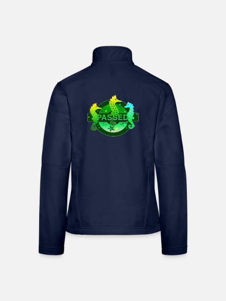 bestanden Schwimmer Schwimmerin - Frauen Softshelljacke - Navy - Hinten