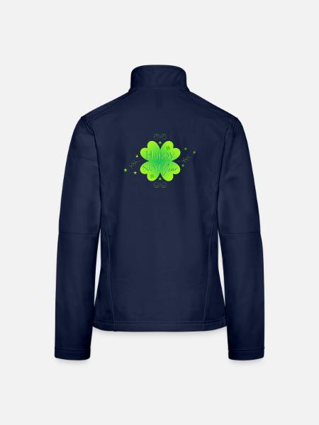 Happy New Year - Frauen Softshelljacke - Navy - Hinten