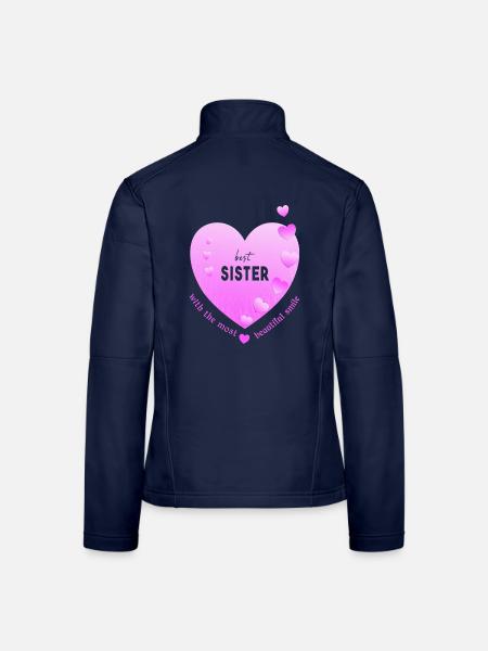 best sister - Frauen Softshelljacke - Navy - Hinten