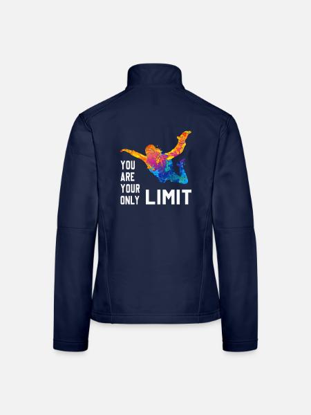 Skydive Fallschirmspringer Skydiver Freifall - Frauen Softshelljacke - Navy - Hinten