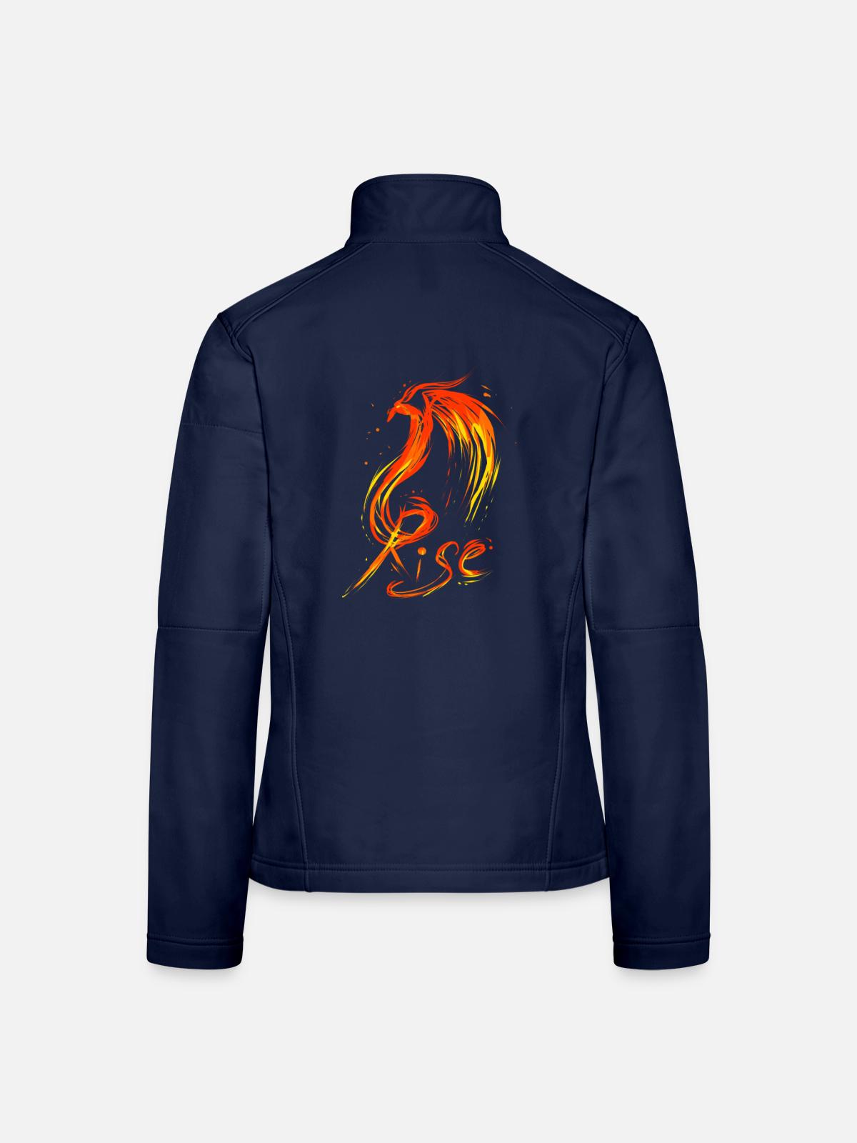 Feuervogel Rise Aufstieg - Frauen Softshelljacke - Navy - Hinten